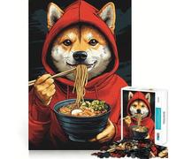 Puzzle Shiba Inu Ramen 1000 pièces pour Adolescents, Jouet Intelligent, Passe-Temps à la Maison, découpe précise, Cadeau attentionné 38x26cm