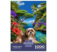 Puzzle Shih Tzu 1000 Pièces pour Adultes Et Enfants, Jeu D'Intelligence, Puzzles Baie Plantes Denses, DéCoration, Cadeau Enfant 70x50cm/1000pcs