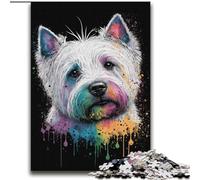 Puzzle Shih Tzu coloré pour Adultes 2000 pièces, défi d'intelligence cérébrale, Jouets addictifs, Cadeaux d'anniversaire pour Les 14 Ans et Plus 70x100cm