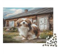 Puzzle Shih Tzu pour Adultes, 1000pcs, idéal pour se détendre 38x26cm.