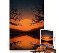 Puzzle Shilhouette Branche d'arbre pour Adolescents 1000 Pièces Jeu d'exercice Mental Activité à Domicile Découpe de Précision Décoration Murale 38x52cm