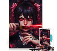 Puzzle Shinobi Anime Geisha 1000 pièces pour Adolescents Jeu Intelligent et Amusant Cadeau de Noël idéal 50x75cm
