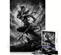 Puzzle Shiva, Dieu Hindou, 1000 pièces pour Adolescents, Jeu Stimulant la logique et apaisant, œuvre d'art de qualité supérieure à Collectionner 38x26cm