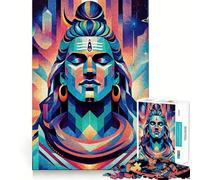 Puzzle Shiva Le Yogi 1000 pièces Jeu de logique pour Adultes Découpe de précision Surprise chaleureuse Lien Familial 38x52cm