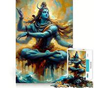 Puzzle Shiva Yogi 1000 pièces pour Adolescents, Puzzle logique Solide, Jeu de précision, Cadeau de Noël 38x26cm