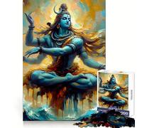 Puzzle Shiva Yogi pour Adolescents, 1000 pièces, Jouet de Stimulation logique, Cadeau raffiné et de qualité supérieure 50x75cm