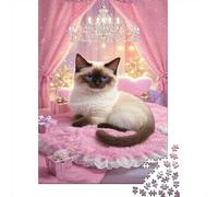 Puzzle Siamois avec 1000 Pièces pour Adultes,Style onirique et Luxueux Un Jeu De Dexérité Très Difficile Puzzle en Bois Jeu D'intelligence Jeu ÉduChatif 1000pcs (75x50cm)