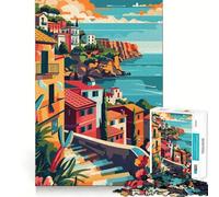 Puzzle Sicile Poster pour Adolescents 1000 pièces Jeu de logique Amusant à l'intérieur Bords précis Pièce de Collection Artistique 38x52cm