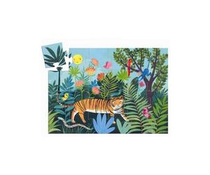 Puzzle Silhouette 24 Pièces La Balade du Tigre - Exploration de la Jungle