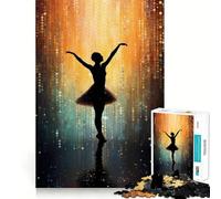 Puzzle Silhouette Ballerine 1000 Pièces pour Adolescents Jeu de Logique Clair Loisirs Faciles Découpe Parfaite Cadeau d'anniversaire 38x26cm