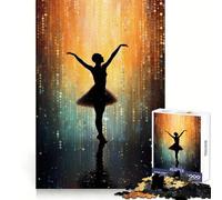 Puzzle Silhouette Ballerine pour Adolescents 1000 Pièces Jeu de Logique Amusant en Intérieur Bords Précis Pièce de Collection Art 38x52cm