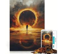 Puzzle Silhouette Before Ring of Fire 1000 pièces pour Adolescents, Jeu de réflexion, Jouet Anti-Stress, découpe soignée, Cadeau Artistique 50x75cm