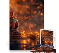 Puzzle Silhouette de Bouddha pour Adultes, 1000 pièces, Jeu de réflexion Amusant à Partager, découpe de précision, Cadeau Unique 50x75cm