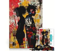 Puzzle Silhouette de Couple Urbain 1000 pièces,Jeu de réflexion,Assemblage Stable,pièces Qui ne bougent Pas,Passe-Temps agréable pour Les Longs Week-Ends (50x75cm)