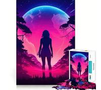 Puzzle Silhouette de l'Infini 1000 pièces pour Adolescents, Jeu d'exercice Mental, Relaxation, Design à Assembler, liste de souhaits du Père Noël 38x52cm