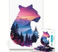 Puzzle Silhouette de Puma pour Adultes, 1000 pièces, Jeu d'exercice Mental, détente, Design, Assemblage, Cadeau Exquis (38x52cm)