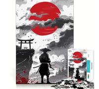 Puzzle Silhouette de samouraï pour Adolescents, 1000 pièces, Jouet d'entraînement cérébral, détente mentale, Art à Assembler, Cadeau Unique (50x75cm)