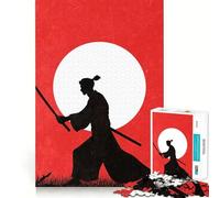 Puzzle Silhouette de Samouraï pour Adultes 1000 Pièces Améliore la Mémoire Détend l'esprit Pièce de Collection Art Sharp Edge (50x75cm)
