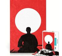 Puzzle Silhouette de Samouraï pour Adultes 1000 Pièces Détente et Aptitude Cérébrale Collection Art aux Bords Précis (50x75cm)