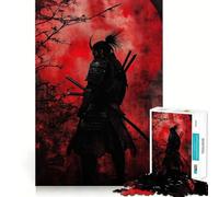Puzzle Silhouette de Samouraï pour Adultes, 1000 Pièces, Jeu de Réflexion, Passe-Temps Calme, Design à Assembler, Cadeau de Fêtes (50x75cm)