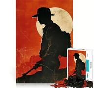 Puzzle Silhouette d'un Homme avec Un Chapeau, 1000 pièces, pour Adolescents, Jouet Intelligent et ludique, Cadeau de Noël idéal 38x52cm