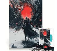 Puzzle Silhouette en Rouge 1000 Pièces pour Adolescents Se Remémorer, Améliorer, Détendre l'esprit, Pièce d'art Fine et Claire 50x75cm