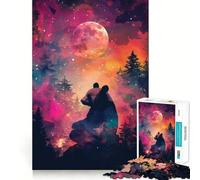 Puzzle Silhouette Galaxie 1000 pièces pour Adolescents, Jouet Intelligent, Passe-Temps à la Maison, découpe précise, Cadeau attentionné 38x26cm