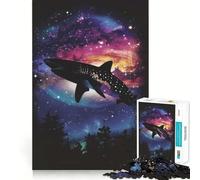 Puzzle Silhouette Galaxie 1000 pièces pour Adolescents, Jouet Intelligent, Passe-Temps à la Maison, découpe précise, Cadeau attentionné 38x26cm