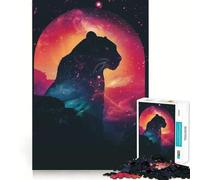 Puzzle Silhouette Galaxie pour Adultes 1000 pièces Renforce la mémoire Apaisant et Amusant Qualité supérieure Joli Cadeau 38x52cm
