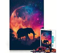 Puzzle Silhouette Galaxie pour Adultes, 1000 pièces, renforce la mémoire, Calme et apaisant, Bords Nets, Objet de Collection 50x75cm