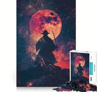 Puzzle Silhouette Galaxie Samouraï 1000 Pièces pour Adultes Stimule la Mémoire Paisible et Amusant Découpe Premium Cadeau Souvenir (50x75cm)