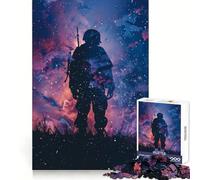 Puzzle Silhouette Galaxie Soldat pour Adolescents 1000 Pièces Jeu de Réflexion Évasion Calme Bords Précis (50x75cm)