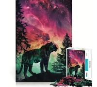 Puzzle Silhouette Galaxy 1000 pièces pour Adolescents, Jeu d'exercice Mental, Relaxation, Design à Assembler, liste de souhaits du Père Noël 38x52cm