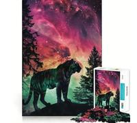 Puzzle Silhouette Galaxy 1000 pièces pour Adolescents Jeu Intelligent pour Partager Un Moment de complicité Assemblage d'une Image Pièce d'art 38x26cm
