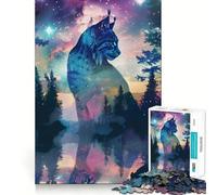 Puzzle Silhouette Galaxy 1000 pièces pour Adultes, Jeu de logique mentale, Anti-Tension, découpe Ferme, 38x26cm