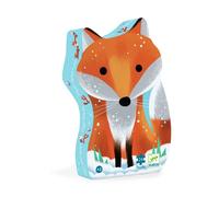 Puzzle Silhouette Ginger : Petit Renard Amusant de 24 Pièces