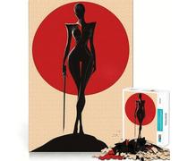 Puzzle Silhouette Guerrier 1000 pièces pour Adultes, Jouet de logique Pointue, Loisirs à Domicile, découpe précise, 50x75cm