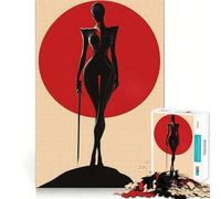 Puzzle Silhouette Guerrier Difficile pour Adultes 1000 Pièces Jeu de Logique Lien Familial Découpe de Précision Surprise Chaude 38x26cm