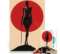 Puzzle Silhouette Guerrier Difficile pour Adultes 1000 Pièces Jeu de Logique Lien Familial Découpe de Précision Surprise Chaude 38x52cm