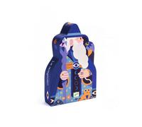 Puzzle Silhouette Magicien au Sceptre de Cristal - 36 Pièces pour Enfants