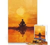 Puzzle Silhouette Méditation pour Adolescents 1000 pièces, Jouet Intelligent, Loisirs, découpe précise, Cadeau saisonnier 38x26cm