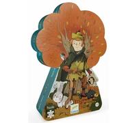 Djeco Puzzle Robin des Bois 36 pièces Silhouette enfant 4 ans et + Multicolore