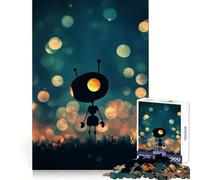 Puzzle Silhouette Robot en Lumières 1000 Pièces pour Adolescents Souvenirs, Amélioration, Esprit Calme, Découpe Claire, Objet de Collection 50x75cm