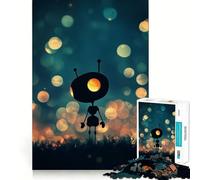 Puzzle Silhouette Robot illuminé de 1000 pièces pour Adultes, idéal pour stimuler la mémoire et Partager Un Moment de Joie en Famille, Motif à Assembler, Cadeau du Père Noël 38x52cm