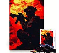 Puzzle Silhouette Soldat Difficile pour Adultes 1000 Pièces Jeu de Logique Lien Familial Découpe de Précision Surprise Chaude 50x75cm