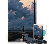 Puzzle Silhouette sous Un Ciel Spectaculaire 1000 Pièces pour Adolescents Jeu de Réflexion Attrait Amusant et Paisible 50x75cm