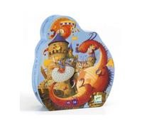 Puzzle Silhouette Vaillant et le Dragon - 54 Pièces pour Enfants