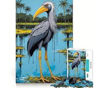 Puzzle Silver Stork 1000 pièces pour Adultes, Jeu de logique mentale Anti-Stress, découpe Ferme, 38x26cm