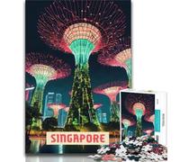Puzzle Singapour 1000 pièces pour Adolescents, Jeu Familial Anti-Stress, défi Difficile, Collection d'artistes, Beaux-Arts 75x50cm