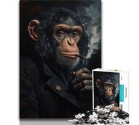 Puzzle Singe 1000 pièces pour Adultes, Jeu Familial Anti-Stress, défi Difficile, Cadeaux du Père Noël Secret 50x75cm